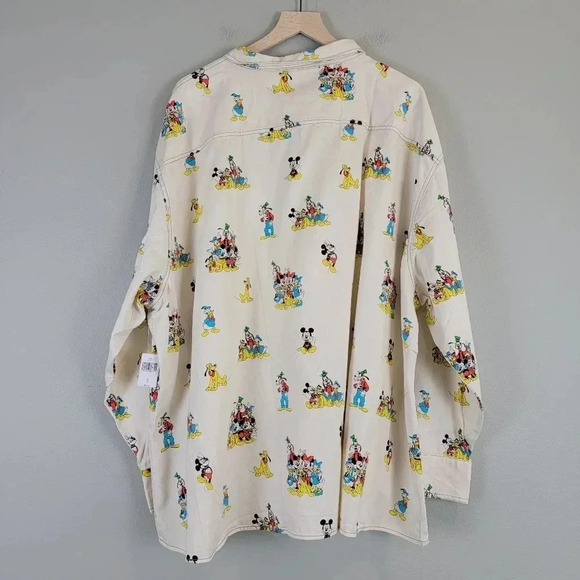 Disney Cream Button Down Shirt with Colorful Characters - Picture 2 of 8